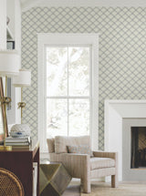Bayside Basket Weave Smokey Blue Wallpaper with Woven Basket Weave Pattern, Paste-the-Wall Non Woven - York EV3968