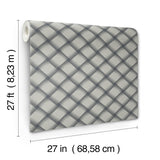 Bayside Basket Weave Navy Wallpaper with Woven Basket Weave Pattern - York EV3969