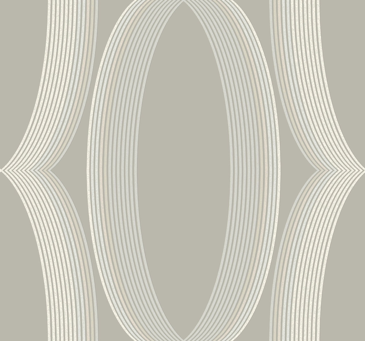 Progression Ogee Light Neutral Wallpaper with Modern Geometric Ogee Pattern - York EV3983