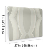Progression Ogee Light Neutral Wallpaper with Modern Geometric Ogee Pattern - York EV3983