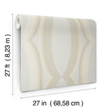 Progression Ogee Blonde Wallpaper with Geometric Ogee Pattern - York EV3984