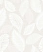 Tossed Leaves wallpaper in Cool Linen with matte botanical leaf design