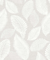 Tossed Leaves wallpaper in Dove Greige by Seabrook Designs (EW10007)