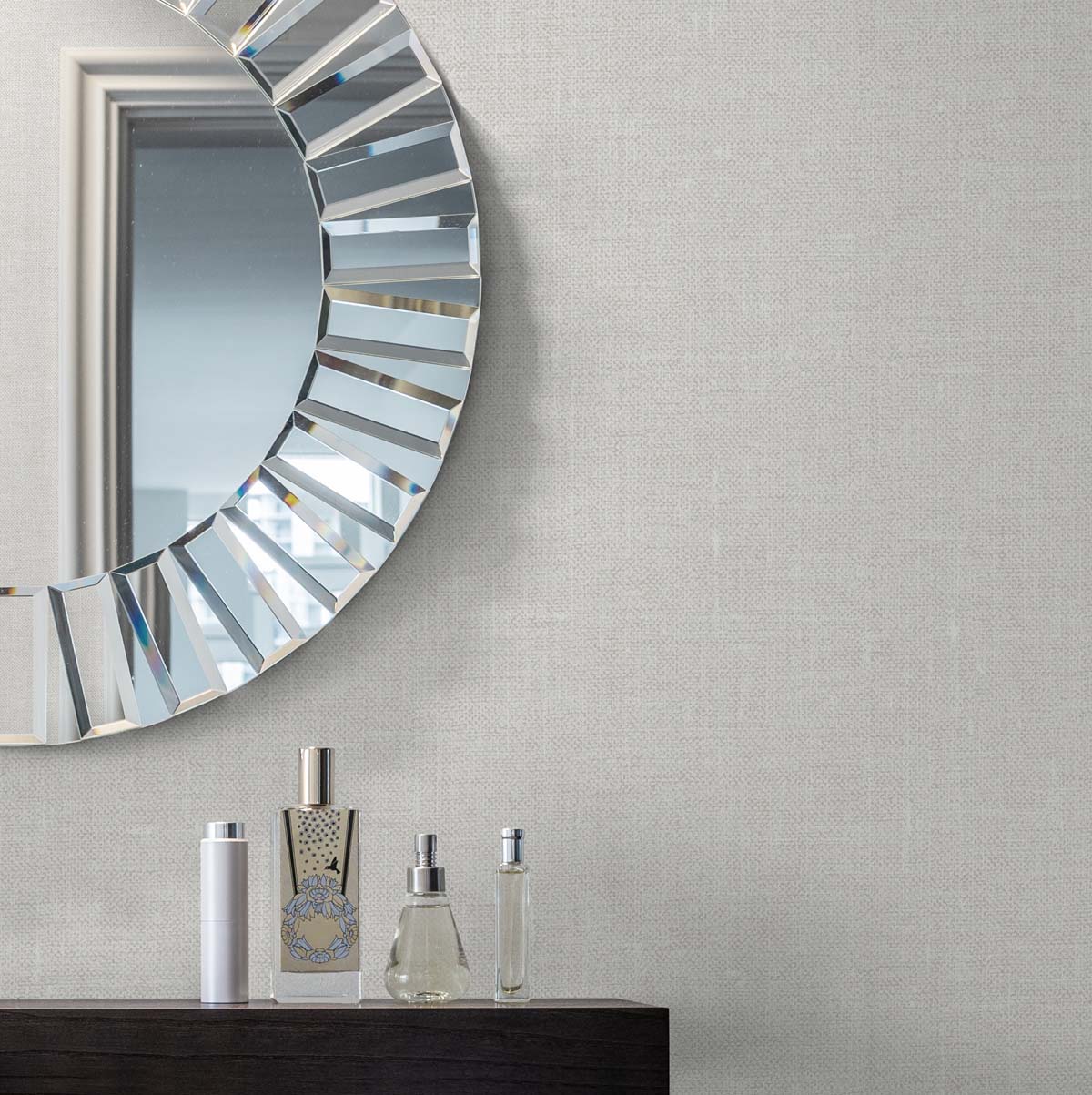 Abington Faux Linen Cotton by White Heron Faux Linen Texture Wallpaper – Seabrook Designs EW10100