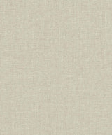 Abington Faux Linen wallpaper in Ocean Sand beige with a subtle linen texture