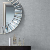 Abington Faux Linen Grey Dove by White Heron Faux Linen Texture Wallpaper – Seabrook Designs EW10128