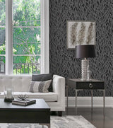 Seaweed Beaded Branches Silver Glass by White Heron Metallic Glass Beads Botanical Wallpaper – Seabrook Designs EW10600
