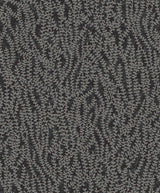 Seaweed Beaded Branches wallpaper in Silver Glass with metallic glass bead seaweed branch pattern on a dark ground.