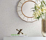 Windham Shells Pure Pearl by White Heron Metallic Abstract Wallpaper – Seabrook Designs EW10700