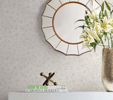 Windham Shells South Sea Pearl by White Heron Metallic Abstract Wallpaper – Seabrook Designs EW10705