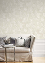 Branch Trail Silhouette Raw Linen by White Heron Botanical Wallpaper – Seabrook Designs EW10800
