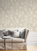 Branch Trail Silhouette Summer Sand by White Heron Botanical Silhouette Wallpaper – Seabrook Designs EW10805