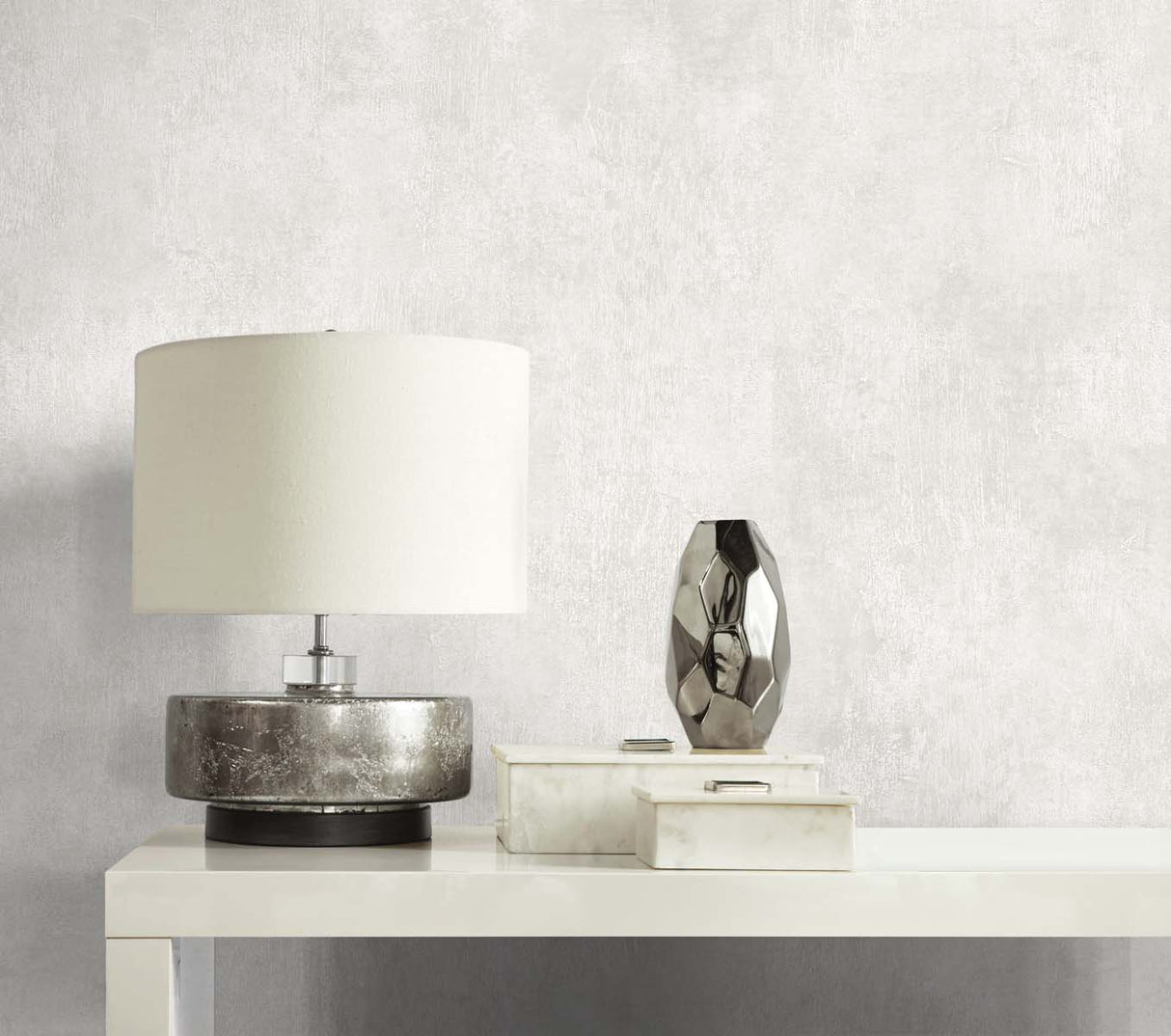 Claire Faux Suede Cool Pearl by White Heron Faux Suede Textured Wallpaper – Seabrook Designs EW10900