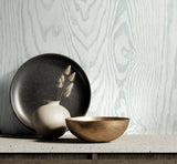 Kyoto Faux Woodgrain Soft Blue by White Heron Faux Woodgrain Wallpaper – Seabrook Designs EW11302