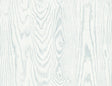 Soft blue faux woodgrain wallpaper with a subtle satin finish and realistic linear grain texture.