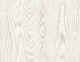 Kyoto Faux Woodgrain wallpaper in Scandi Wood, an off-white faux woodgrain pattern with subtle grain detailing.