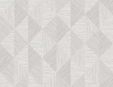 Diamond Inlay geometric wallpaper in Dove Wing (grey) with a matte finish
