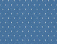Denim blue matte nonwoven wallpaper with small white sprig motif