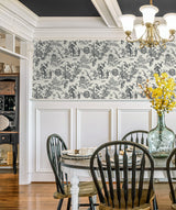 Colette Chinoiserie Poppy Seed by French Country Toile Wallpaper – Seabrook Designs FC61800