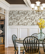 Colette Chinoiserie Hickory Smoke by French Country Toile Wallpaper – Seabrook Designs FC61806