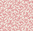 Corail Antique Ruby botanical coral-branch wallpaper pattern in red on an off-white ground.