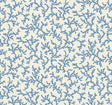 Corail wallpaper in Denim Wash (blue coral-branch botanical on soft neutral ground), 27 in wide