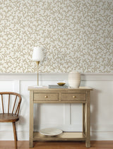 Corail Driftwood by French Country Botanical Trail Wallpaper – Seabrook Designs FC62106