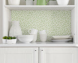 Cossette Green by French Country Botanical Vine Wallpaper – Seabrook Designs FC62204