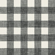 Bebe Gingham Poppy Seed plaid (gingham) wallpaper in black and off-white