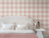 Bebe Gingham Rustic Rouge by French Country Gingham Wallpaper – Seabrook Designs FC62301