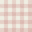 Bebe Gingham wallpaper in Rustic Rouge pink and off-white check pattern