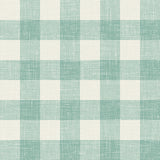 Mint green and off-white gingham plaid wallpaper pattern