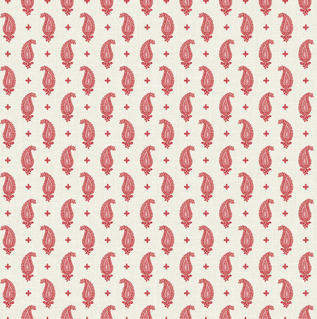 Maia Paisley wallpaper in Antique Ruby by Seabrook Designs