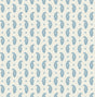 Maia Paisley wallpaper in Bleu Bisque with blue paisley motifs on a light bisque linen-look ground.