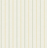 Andree Stripe wallpaper in dandelion and pomme with alternating green and yellow stripes on a light textured ground