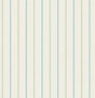 Andree Stripe wallpaper in French Blue & Pomme with narrow blue and green vertical stripes on a light textured ground.