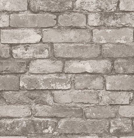 Davis Light Grey Rustic Brick Wallpaper – Fine Decor FD31286