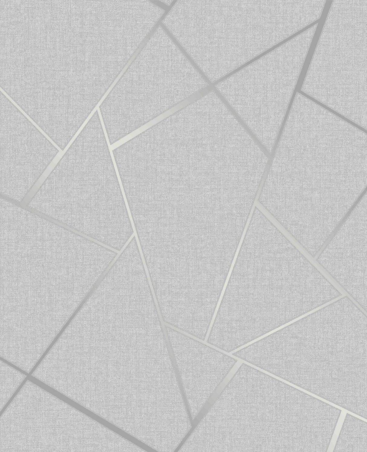 Quartz Silver Fractal Glam Geometric Wallpaper - Fine Decor FD42280
