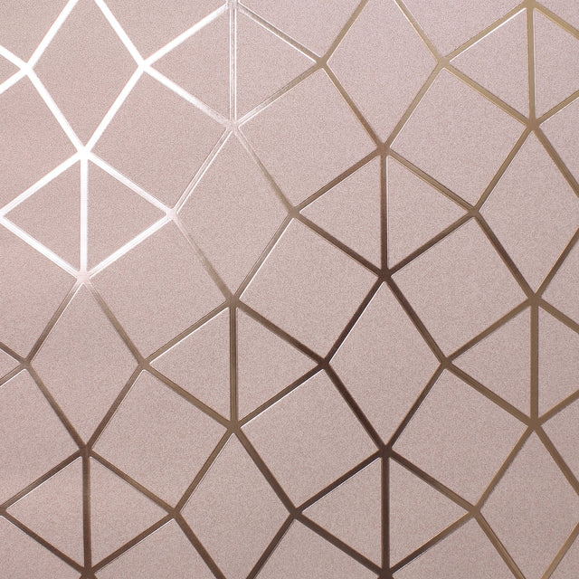 Stella Blush Geo Trellis Wallpaper