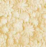 Dacre Yellow Floral Wallpaper by Fine Decor in a buttery yellow paper-collage flower design