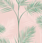 South Beach Blush Fronds Wallpaper with Tropical Botanical Palm Pattern - Fine Decor FD42680