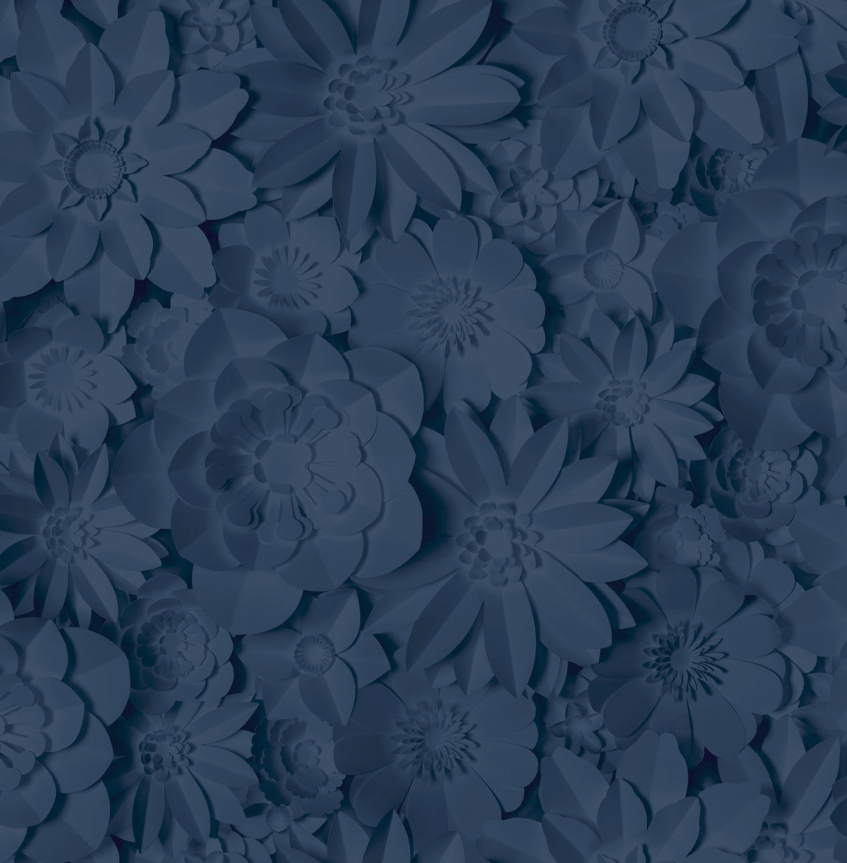 Dacre Dark Blue Floral Wallpaper by Fine Decor
