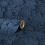Dacre Dark Blue by Fine Decor Floral Wallpaper – Brewster FD42690