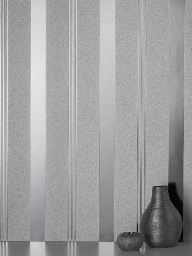 Collin Silver Bexley Stripe Wallpaper