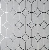 Raye Silver Rosco Trellis Wallpaper