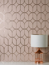 Raye Pink Rosco Trellis Wallpaper