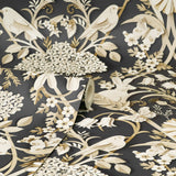 Fae Charcoal Woodland Wallpaper with Whimsical Animals Pattern - Brewster FD42948