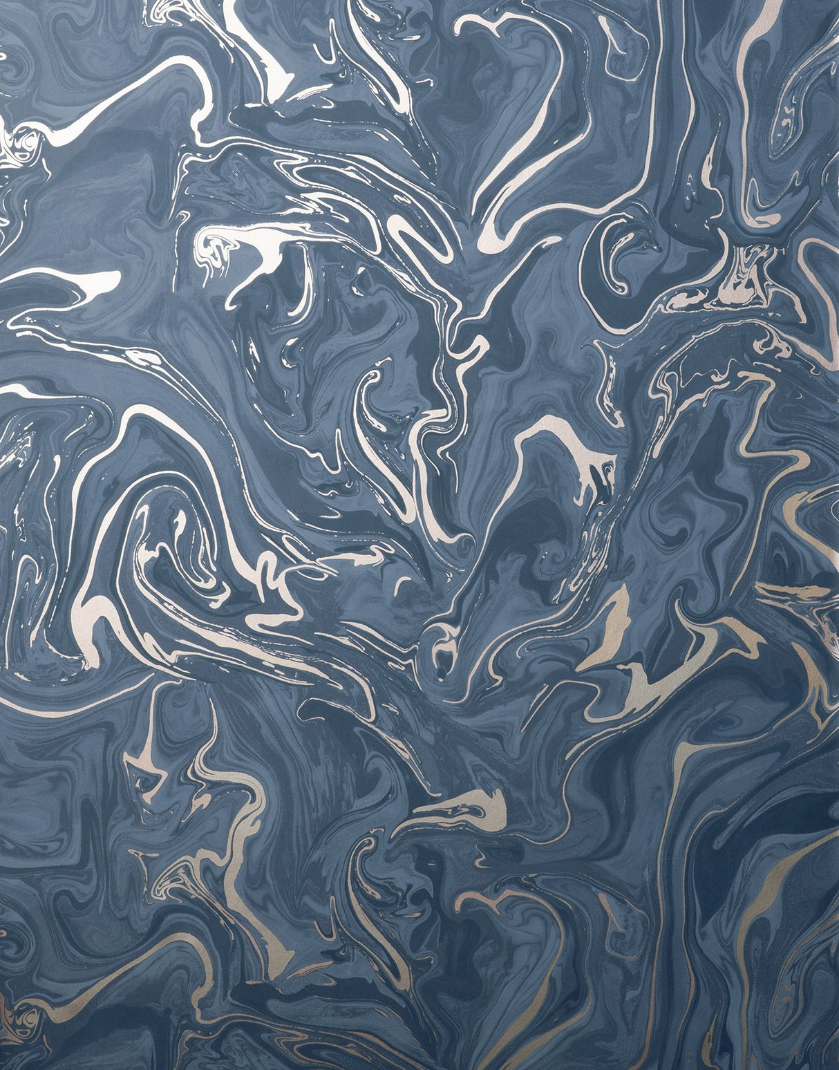 Suave Navy Marble Wallpaper with Abstract Glam Pattern - Fine Decor FD43055