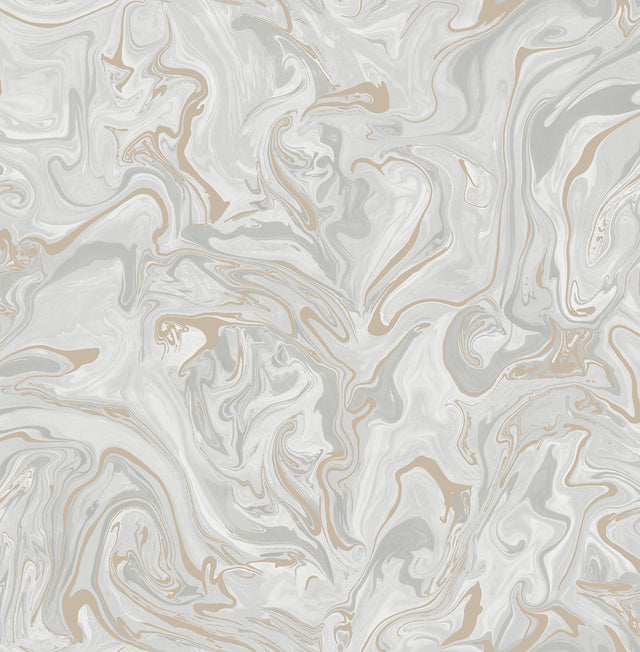 Suave Light Grey Marble Wallpaper