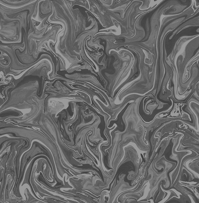 Suave Charcoal Marble Wallpaper